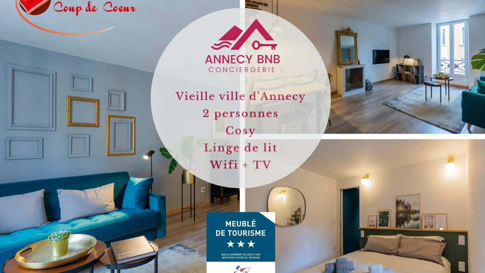 Les Cordeliers: 2 Pers, Cosy & Coeur Vieille Ville Annecy 0*,  France